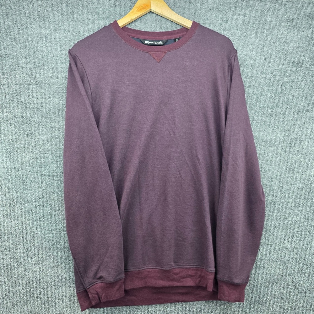 TravisMathew Mens Burgundy Pima‎ Cotton Modal Blend Crewneck Sweatshirt Size M